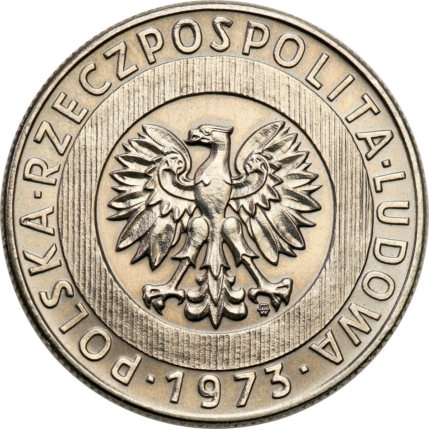 PRL. PRÓBA Nikiel 20 złotych 1973 - wieżowiec